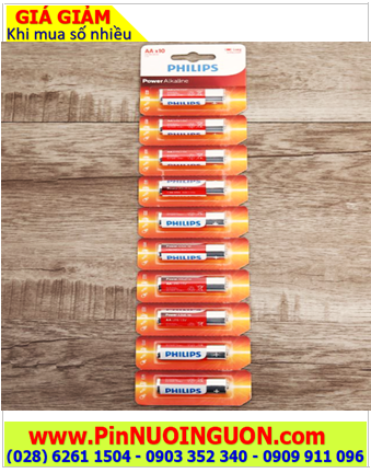 Philips LR6P10TS/97, Pin AAA 1.5v Philips LR6P10TS/97 Alkaline chính hãng (Vỉ 10viên)